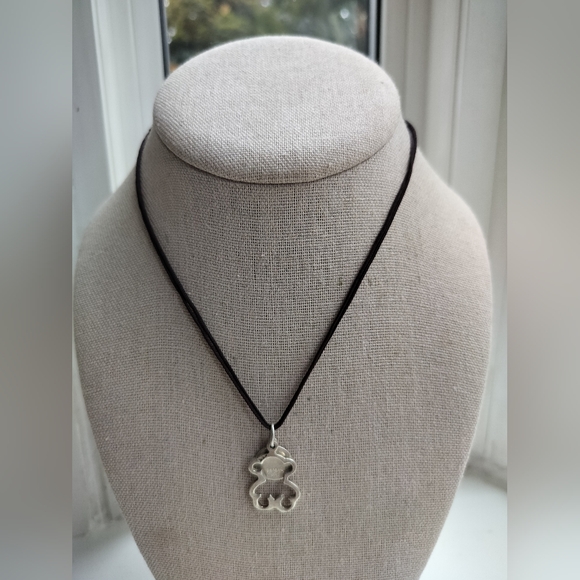 925 Tous Jewelry - Handcrafted Sterling Silver 925 Bear Tous Cordón Necklace Women's